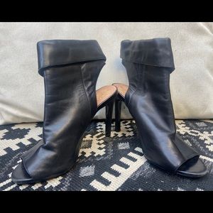 Vince Camuto Black Leather Slingback Booties